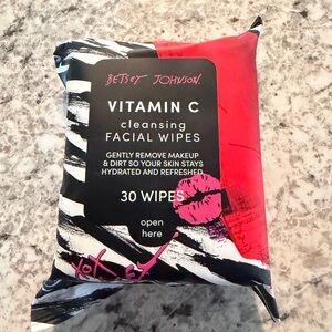 Betsey Johnson Black and Red Cleansing Facial Wipes